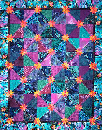 Teal & Purple Batik Hunter Star