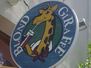 Blond Giraffe sign, Key West