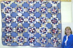 Antique multi Broken Stars quilt