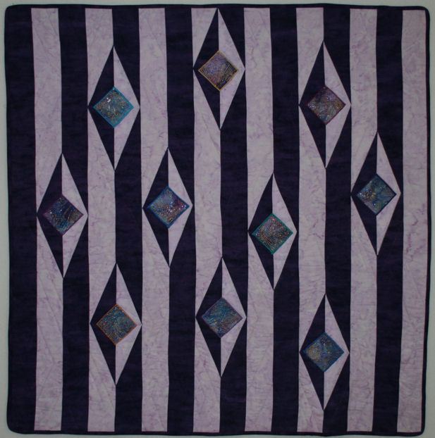 Jacqueline Lacey's purple diamond quilt
