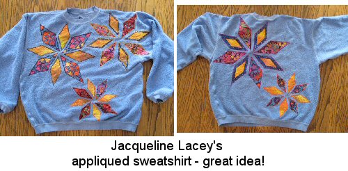 Jacqueline Lacey's sweatshirt
