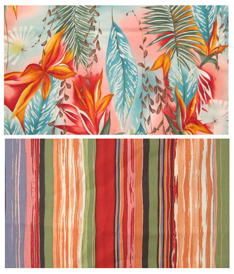 two_fabrics a floral print and a stripe