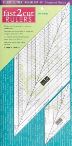 Fussy Cutter 45 degree diamond ruler set